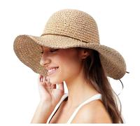 Sombrero de Paja de Color sólido pequeño y a la de Verano para Mujer, Sombrero para, Sombrero de Pescador con Protector Solar de Grande Tejido de Paja