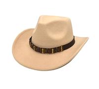 Sombrero de paja de plata para adultos moda casual al aire libre invierno vaquero sombrero de paja luz sombrilla jazz sombrero de playa sombrero de la última vaquero viene de, beige, M