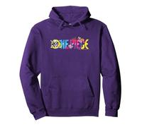 Sombrero de Paja de una Pieza con Logotipo de Piratas de Anime Sudadera con Capucha, Unisex para Adultos, Morado, M