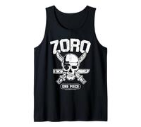 Sombrero de paja de una pieza Pirate Hunter Roronoa Zoro Anime Camiseta sin Mangas
