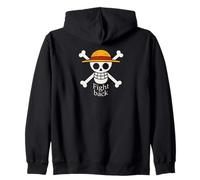 Sombrero de Paja. Jolly Roger. Lucha. Sudadera con Capucha