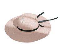 Sombrero de paja manual con gancho de ganchillo para niños, anti-UV, pescador, playa, playa, vacaciones, para mujer, playa, damas, decoración, para mujeres y hombres, ala ancha, B, Talla única