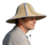 Sombrero de Paja para Mujer - ala Ancha Transpirable - Protección Solar Sombrero para Jardinero,para Verano, Agricultura, Jardinería, Ciclismo, Hombres, Mujeres, Agricultores y