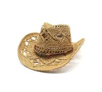 Sombrero de paja para mujer y hombre, sol, anti rayos UV, country, sombrero vaquero para hombre, mujer, verano, playa, gorras y sombreros, Fedora y Trilby plegable Panamá occidental Bob Capelines