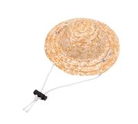 Sombrero de paja para perros pequeños, sombrero de paja de verano para cachorros, gatos, tocado para mascotas con bonito disfraz de bambú y copter