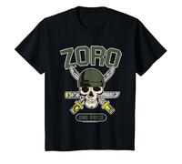 Sombrero de Paja Pirate Hunter Roronoa Zoro Logo Anime Niños Camiseta, Niños, Negro, 4 años