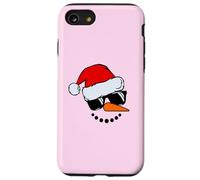 Sombrero de Papá Noel a Cuadros, Cara de muñeco de Nieve, Zanahoria, Nariz, pestañas, Navidad Carcasa para iPhone SE (2020) / 7/8