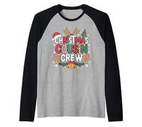 Sombrero de Papá Noel a Juego para Familiares y Amigos de Navidad Camiseta Manga Raglan
