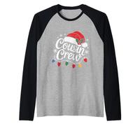 Sombrero de Papá Noel a Juego para Familiares y Amigos de Navidad Camiseta Manga Raglan