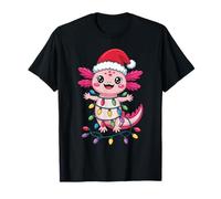 Sombrero de Papá Noel Axolotl a Juego Familiar Lindo ajolote de Navidad Camiseta