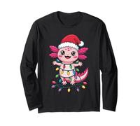 Sombrero de Papá Noel Axolotl a Juego Familiar Lindo ajolote de Navidad Manga Larga