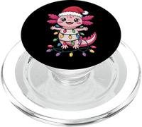 Sombrero de Papá Noel Axolotl a Juego Familiar Lindo ajolote de Navidad PopSockets PopGrip para MagSafe
