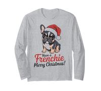 Sombrero de Papá Noel Bulldog Francés Have a Frenchie Merry Christmas Manga Larga