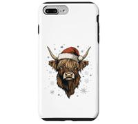 Sombrero de Papá Noel con diseño de Vaca de Las Highland Carcasa para iPhone 7 Plus/8 Plus