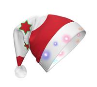 Sombrero de Papá Noel con estampado de bandera de Burundi con estilo clásico para festividades, Año Nuevo, a juego, color negro