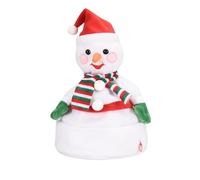 Sombrero de Papá Noel de felpa de Navidad, sombrero de Navidad con luz para cantar, regalos familiares para fiestas de Navidad (muñeco de nieve)