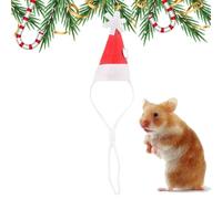 Sombrero de Papá Noel de Guinea, Sombrero de Disfraz de Animal pequeño para Navidad, Mascota pequeña de Navidad con Banda elástica Ajustable para hámster, Guinea, Chinchilla