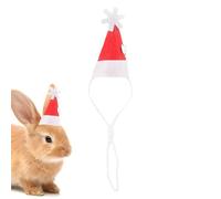 Sombrero de Papá Noel de Guinea, Sombrero de Papá Noel, Sombrero de hámster pequeño Suave de Navidad para Chinchilla, Barbudo