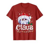 Sombrero de Papá Noel de Mr. Claus - Luces de Navidad y Copos de Nieve Camiseta
