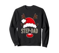 Sombrero de Papá Noel de Reno para padrastro de Navidad a Juego Sudadera