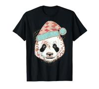 Sombrero de Papá Noel Panda Cozy Vibes de Invierno Camiseta