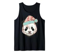 Sombrero de Papá Noel Panda Cozy Vibes de Invierno Camiseta sin Mangas