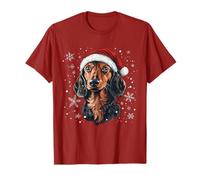 Sombrero de Papá Noel para Perro Salchicha Wiener Divertido y Lindo Navidad Camiseta