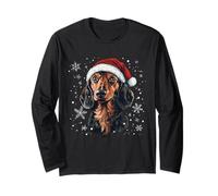 Sombrero de Papá Noel para Perro Salchicha Wiener Divertido y Lindo Navidad Manga Larga