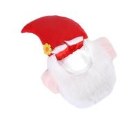 Sombrero de Papá Noel para Perro, Sombrero de Gato de Flores con Barba de Felpa Realista, Tocado para Mascotas, Disfraz cómodo Ajustable para Cachorros, Sombreros para Perros para Recuerdos de