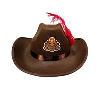 Sombrero de para hombre - Peluquería de disfraz de Acción de Gracias - Sombrero de vaquera transpirable - para celebrar otoño carnaval concierto, mascarada, disfrazadas para adultos