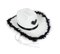 Sombrero de para mujeres y hombres -Sombrero de de corazón con piel BRIM | Western sintió el sombrero al aire libre | Accesorios de tocado para las vacaciones del festival de Wome