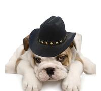 Sombrero de para perro, no tejido, ajustable, pequeño gorro para mascotas | Sombrero de para mascotas con correa cómoda, uso diario, carnaval, disfraz de perro Cоwboy con at |