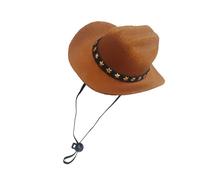 Sombrero de para Perros, Gorra de Ajustable de Tela no Tejida, Gorra de para Fiestas de Mascotas con Correa cómoda, Uso Diario, Carnival, Disfraz de Perro Cowboy con at |
