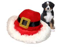 Sombrero de para Perros | Sombrero Ajustable para la Cabeza como Disfraz, con Ribete de Felpa Blanca, diseño de Gorro de Invierno para Perros con Elementos navideños, para Cachorros,