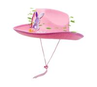 Sombrero de Pascua de | Oreja de conejito no tejido del oeste lindo , sombrero de vaquera niños traje | Sombreros de paja hechos a mano para Celebración Carnaval Cumpleaños