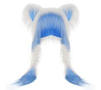 Sombrero de peluche para animales con orejas, divertido de peluche para orejas de animales, suave, cálido, ajustable y tierno, gorro de oreja que se mueve para niñas, Navidad, cumpleaños, cosplay