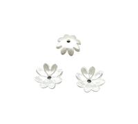 Sombrero de perlas de acrílico de flores, Tapas de cuentas acrílicas con forma de flor for cuentas espaciadoras, color blanco roto, 9,5 x 3,2 mm, paquetes de 400, 600 y 800 unidades.(400pcs 9.5x3.2mm)