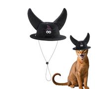 Sombrero de perro pequeño, sombrero de cuerno, accesorio ajustable para espectáculos de escenario, cosplay, teatro, actuaciones, reuniones familiares, festivales, celebraciones, fiestas de vacaciones