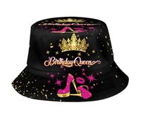 Sombrero De Pesca Cumpleaños De La Reina 5 Sombrero De Pescador Plegable Unisex Sombreros Cubo para Verano Mujer Deportes Gorra De Pescador