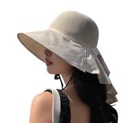 Sombrero de pesca genérico para mujer, sombreros de ala ancha, sombrero de pesca de verano transpirable de ala ancha, verano transpirable para mujeres, sombreros de playa para la montaña, beige