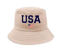 Sombrero de pesca para mujer, piel 4 de julio Independence Day American Honors, para adultos, unisex, para pesca, sombrero para el sol, color negro, gorro de baño para mujer, pelo largo, beige, Talla