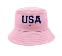 Sombrero de pesca para mujer, piel 4 de julio Independence Day American Honors, para adultos, unisex, para pesca, sombrero para el sol, color negro, gorro de baño para mujer, pelo largo, Rosa., Talla