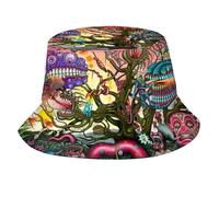 Sombrero De Pescador Arte Psicodélico Alucinante 5 Sombrero De Pesca Protección UV Moda Gorra Playa para Fiestas Excursionismo Viaje Gorra Pesca