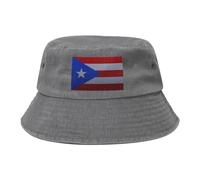 Sombrero De Pescador Bandera De Puerto Rico Bucket Hat Unisex Sombrero De Cubo Casual Gorro Pescador para Viajes Camping Senderismo