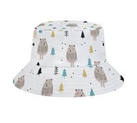 Sombrero de Pescador Bear Buddies Estampado Moda Unisex Packable Travel Sun Caps Adolescentes Mujeres Hombres Novedad Sombreros al Aire Libre