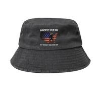Sombrero De Pescador Bigfoot Me VIO, Pero Nadie Le Cree2 para Vintage Gorro Pescador Plegable Sombrero De Cubo Casual Bucket Hat para Senderismo Camping Viajes