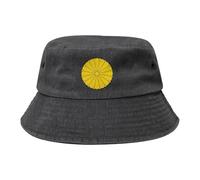 Sombrero de pescador con escudo de armas de Japón, emblema nacional de Japón, vaquero, sombrero de pescador, gorra de sol japonesa, Negro, talla única