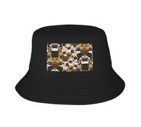 Sombrero de pescador con estampado de perro salchicha con texto en inglés "I Love My Dog" para mujer, sombrero de pescador, sombrero de senderismo, Imagen de Pug, talla nica