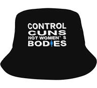 Sombrero De Pescador Controlen Las Armas, No Los Cuerpos De Las Mujeres Sombreros De Cubo Colores Sombreros De Sol Casual Bucket Hat para Viaje Excursionismo Caza