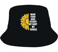 Sombrero De Pescador Cuida Tu Propio Útero Mi Cuerpo, Mi Elección Sombreros De Sol Cómodo Gorro Pescador Moda Bucket Hat para Pesca Caza Playa